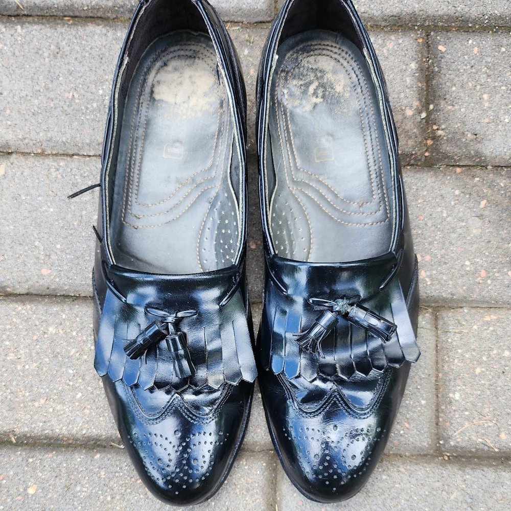 Men's Dexter Black Kiltie Tassel Dress Loafer 11D